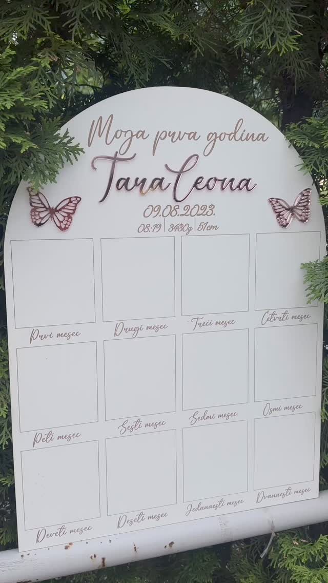 Beli ram Moja prva godina sa leptirićima