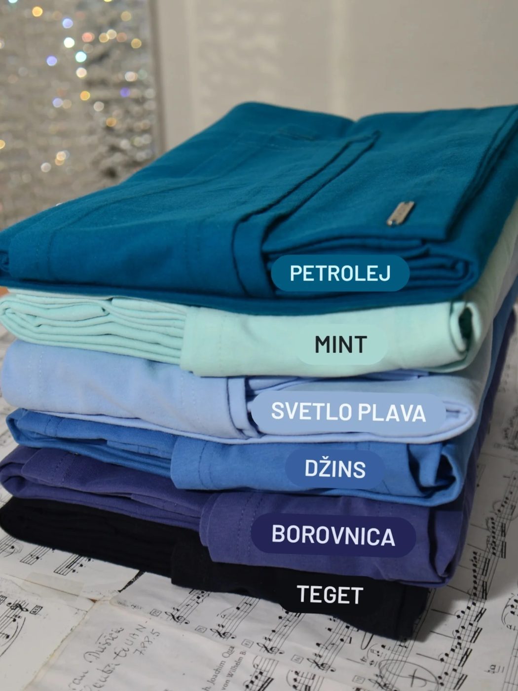 Marame u petrolej, mint, plavim nijansama