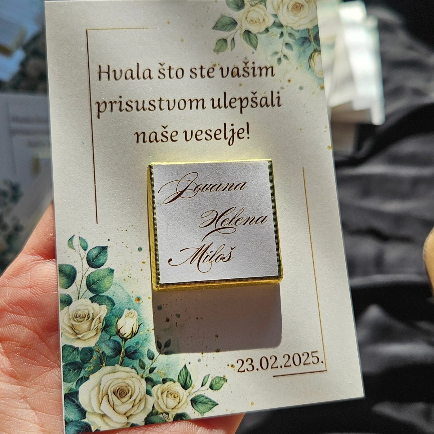 Zahvalnica sa čokoladicom